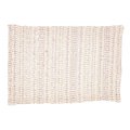 Saro 14 x 20 in. Woven Line Oblong Placemats, Pink 840.P1420B